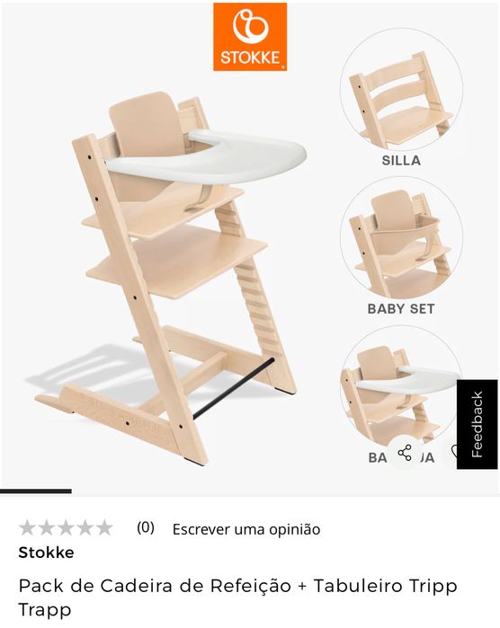 Pack de Cadeira de Refeição + Tabuleiro Tripp Trapp da Stokke