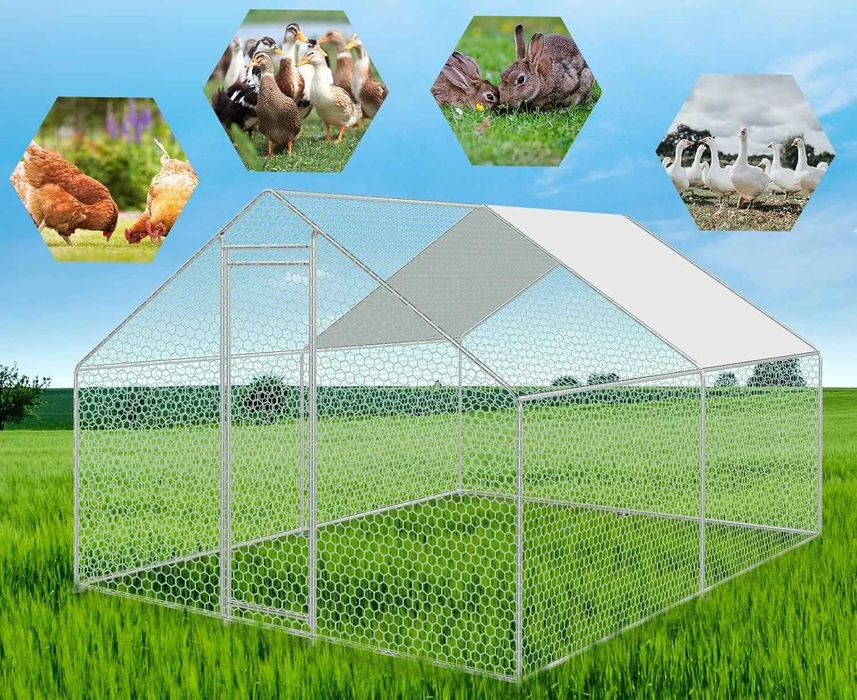 Woliera Dla zwierząt Kur Kaczek Króliki Zagroda Wybieg 3x2/3x3/3x6/3x8
