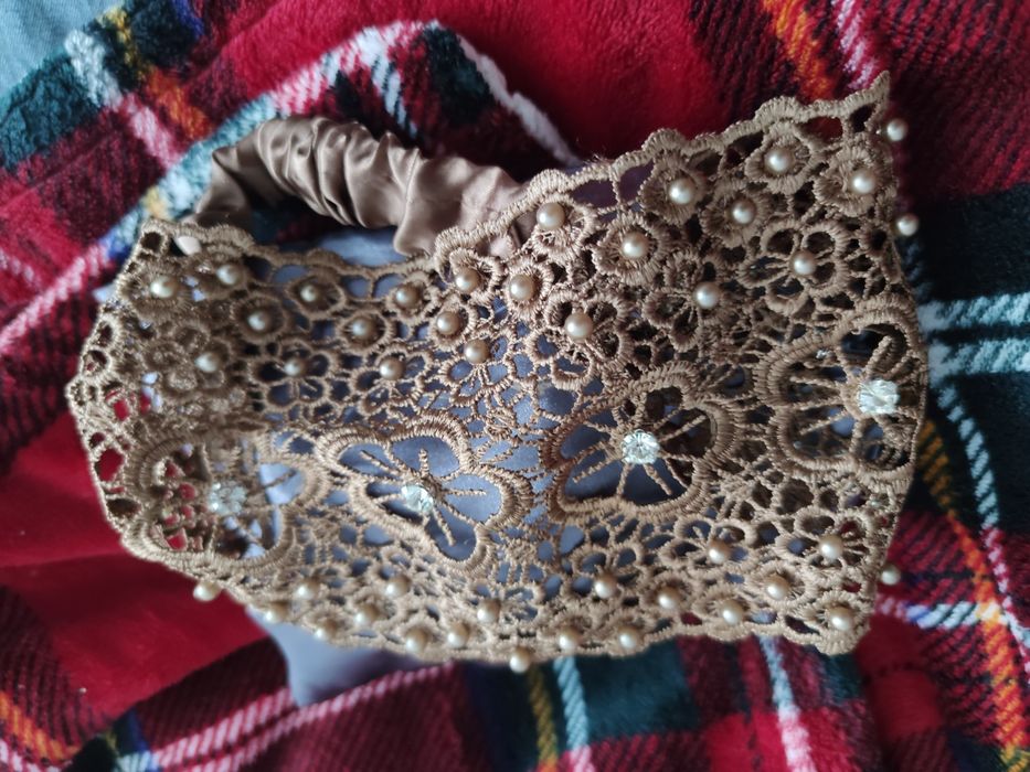 Пов'язка на голову, мереживо, прикраси