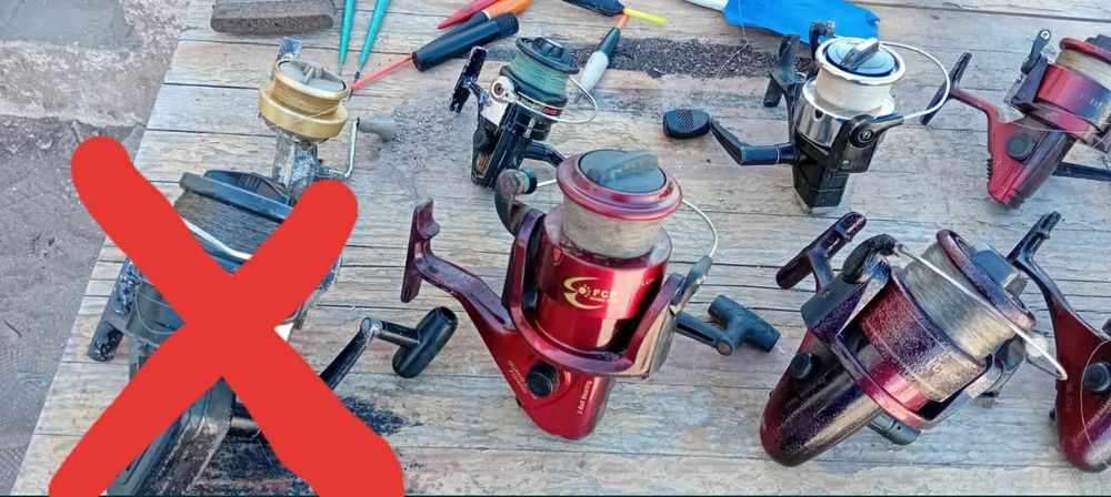 Carretos com fio de pesca várias marcas