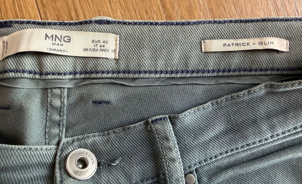 Spodnie jeansy MNG Man 40/44/30 Patrick slim szary