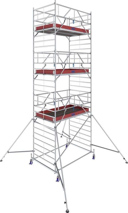 Rusztowanie jezdne KRAUSE STABILO 50 - 2,5 x 1,50  wysokośc robocza 8,40 m lekkie aluminiowe, rusztowanie przejezdne okazja, tanio