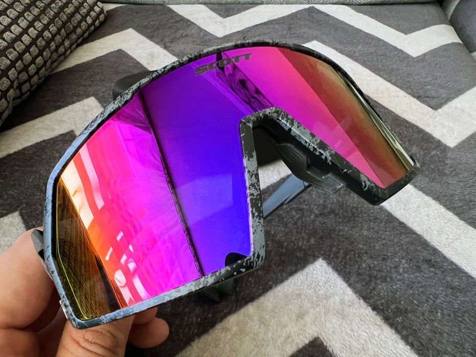 Okulary Przeciwsłoneczne Scott Pro Shield Marble Black / Teal Chrome