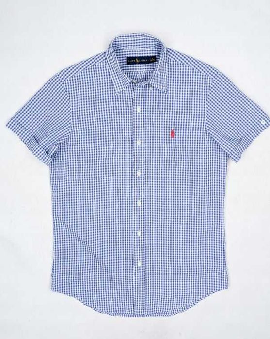 Polo Ralph Lauren niebieska koszula w kratę S logo
