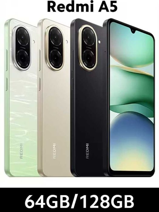 Новий смартфон Xiaomi Redmi A5 3/64 4/128 ГБ зарядка в комплекті