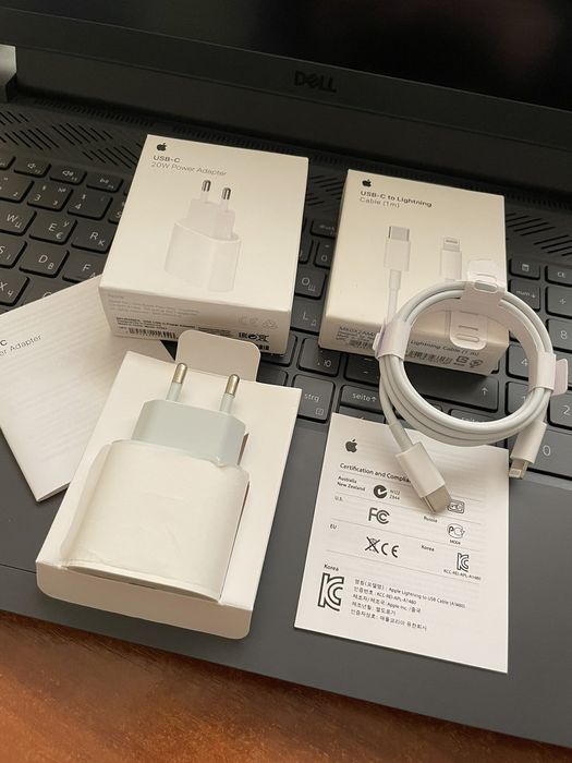 Оригінальна Швидка Зарядка iPhone, Айфон, Блок USB-C 20W, OEM + Кабель