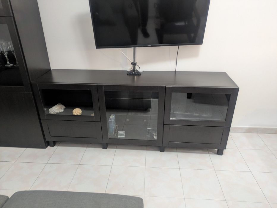 Movel tv preto/castanho Ikea