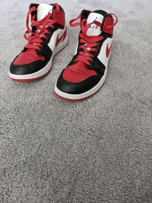 Jordan Sneakersy Wysokie Air Jordan 1 Męskie Czerwone (EU 41)
