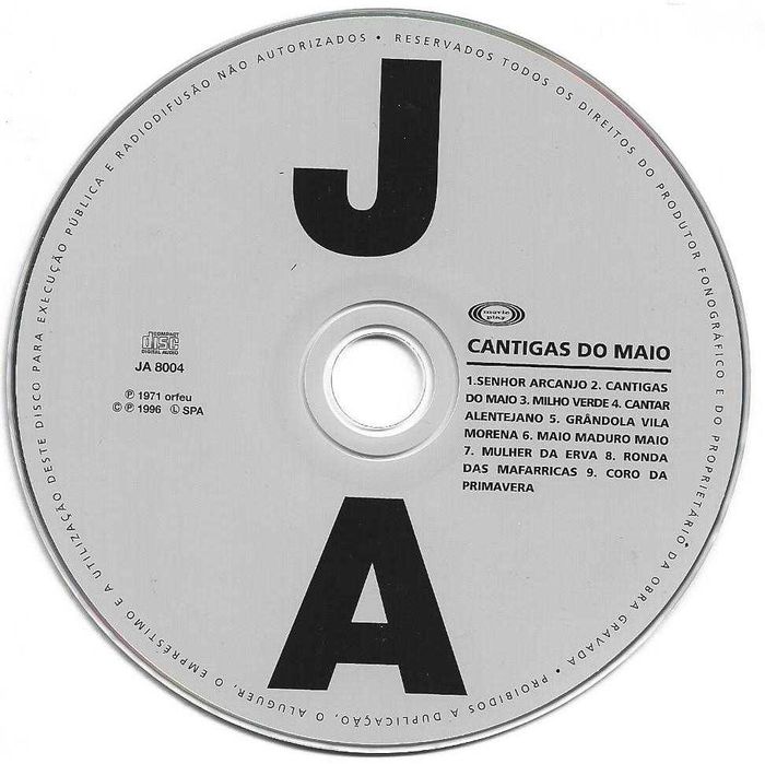 José Afonso	- - - - -		Cantigas do Maio	- - - - -	CD