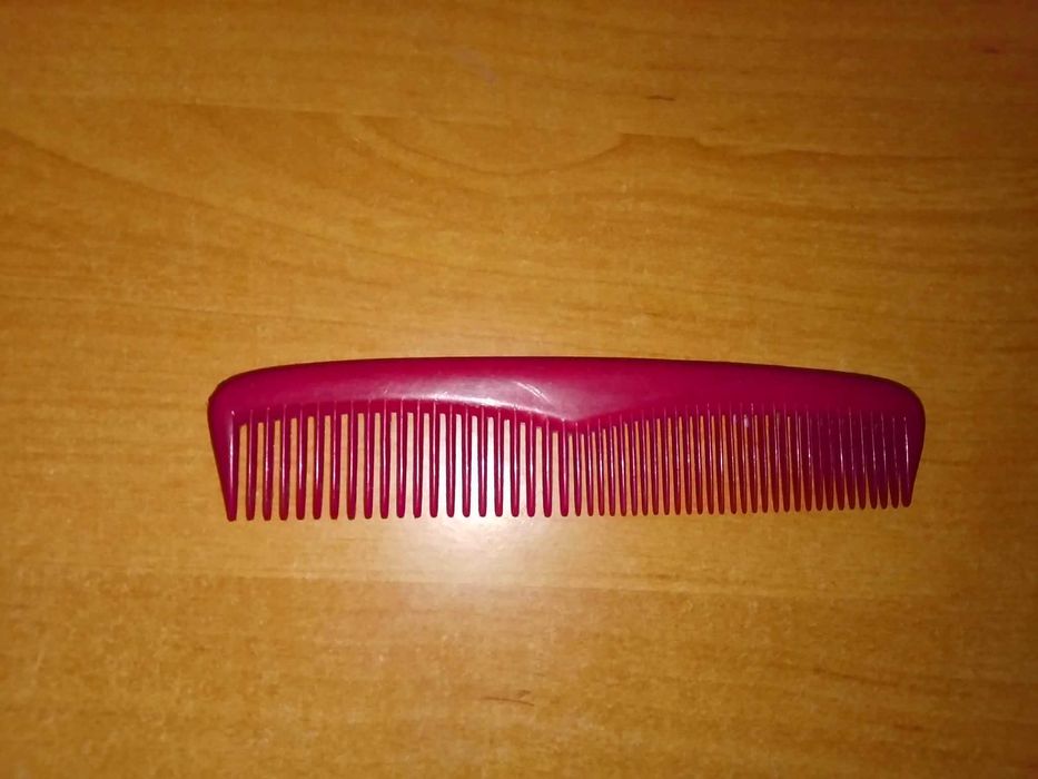 Grzebień do włosów grzebyk czerwony 12cm PRL bordowy