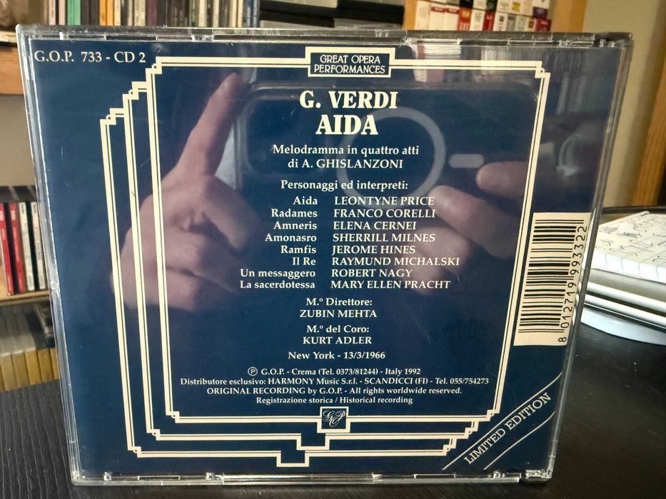 Verdi – Aida – Price, Corelli, Cernei, Milles – MET, Zubin Mehta