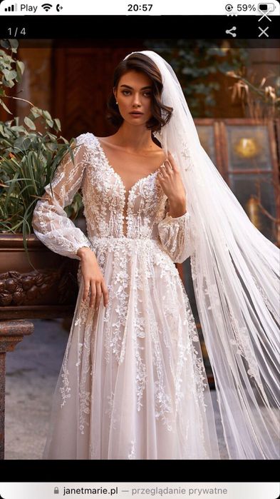 Suknia ślubna off.white bridal