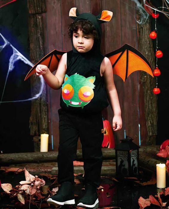 Strój nietoperza 3-4 lata 104 skrzydła odpinane kostium