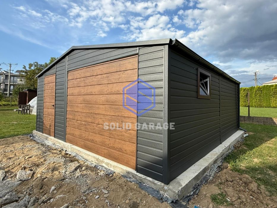 Garaż 5x5m blaszany z dodatkowym pomieszczeniem garaze na wymiar garaz premium na dowolny wymiar