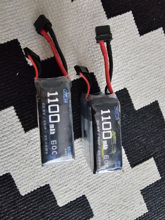 2x LIHV 6S 1100mAh 60C 4.35V GEPRC Lipo 6S1P