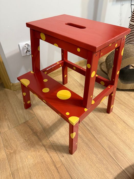 BEKVÄM Taboret ze schodkiem - buk 50 cm