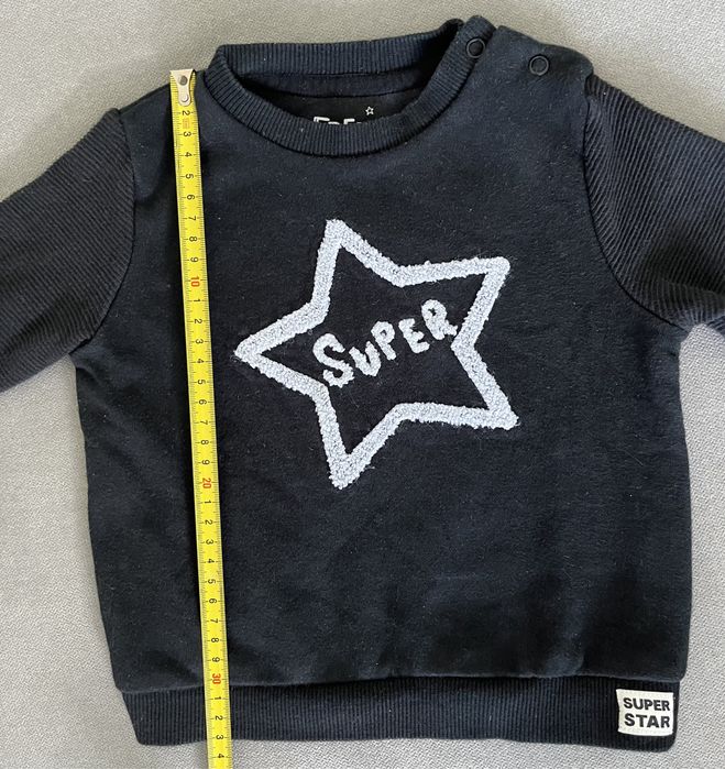 Czarna bluza z napisem SUPER Fred&Flo F&F r.80