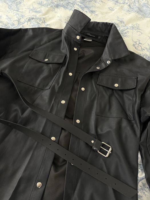 Рубашка кожанная черная 44/46