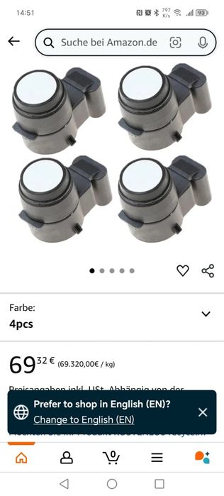 sensores de estacionamento BMW novos