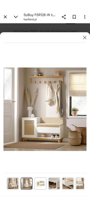Szafka złożona gotowa  do przedpokoju z wieszakiem