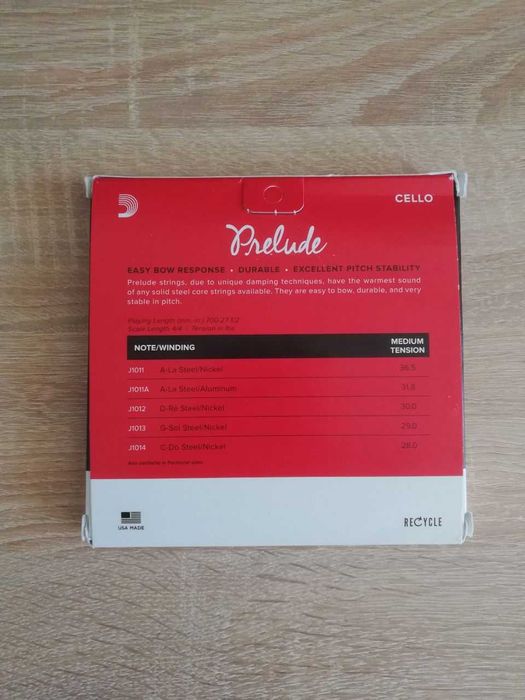 D'addario J1010 Prelude Cello struny do wiolonczeli 4/4
