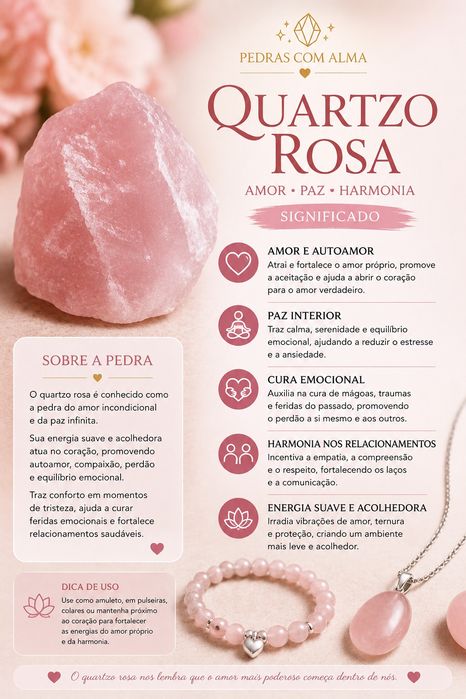 Pulseira de pedras naturais-Quartzo-rosa