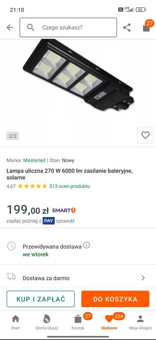 Lampa solarna uliczna