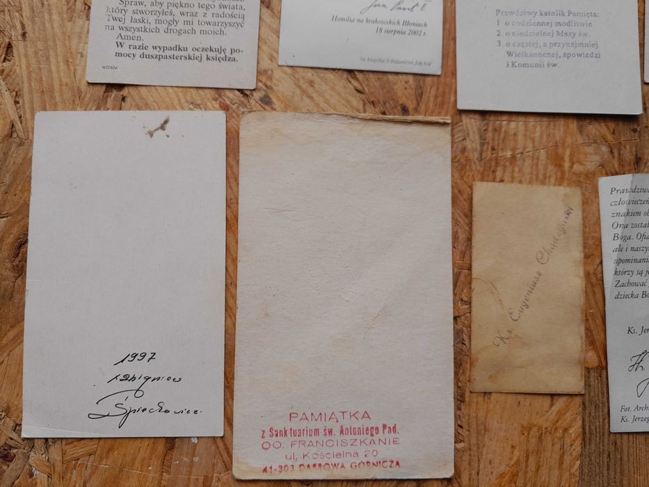 Stare obrazki święte kolędowe dewocjonalia zestaw 15 sztuk