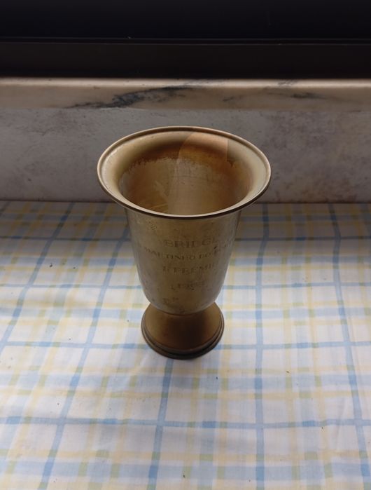 Taça/Troféu antigo 1.º prémio Bridge 1964
