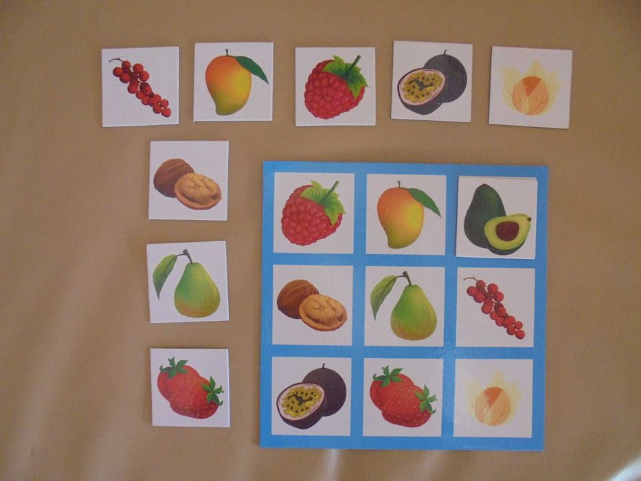 Jogo 3 em 1 Loto dos Frutos lindo