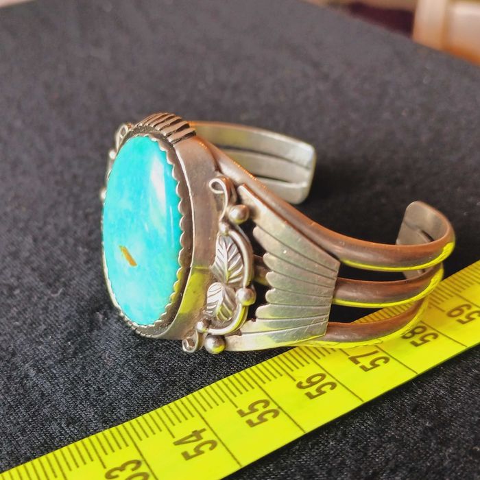Biżuteria srebrna Larimar -bransoletka bangle, kolia, pierścionki Boho