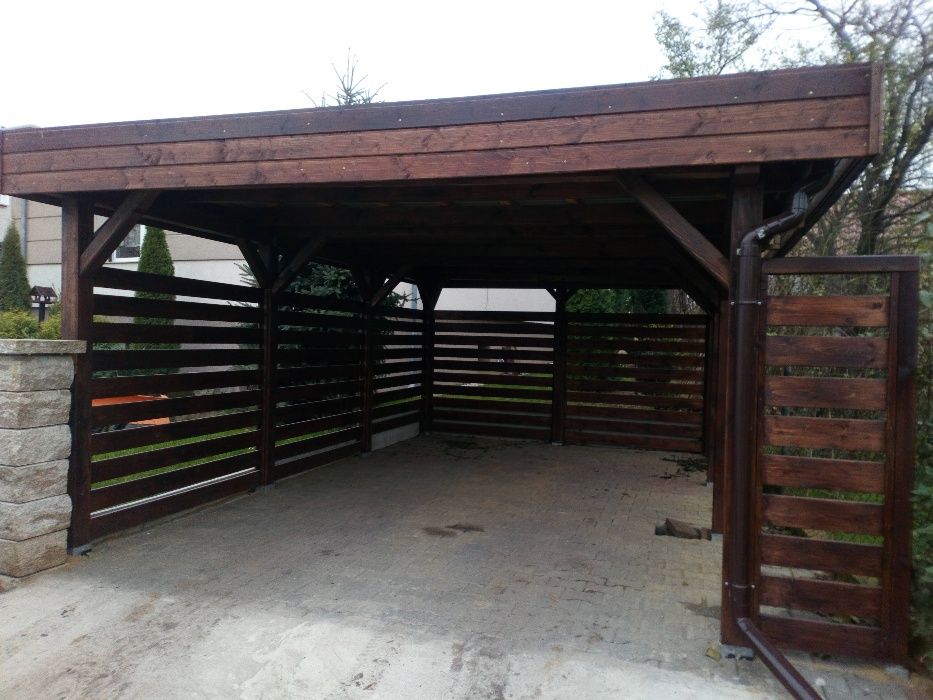 Wiata CARPORT Zadaszenie Drewutnia Altana drewniana ŻARY Lubuskie