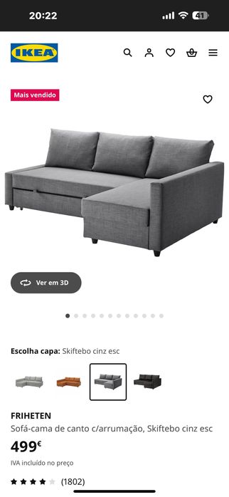 Sofá Cama Ikea com Arrumação
