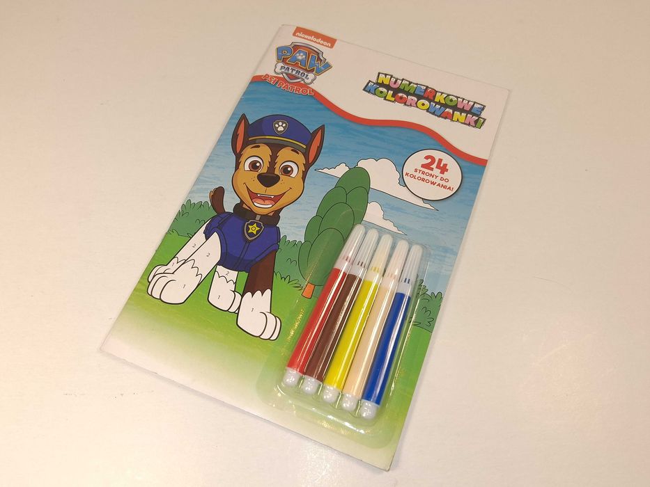 D184 Psi Patrol Numerkowe Kolorowanki Z Pisakami Zestaw Kreatywny