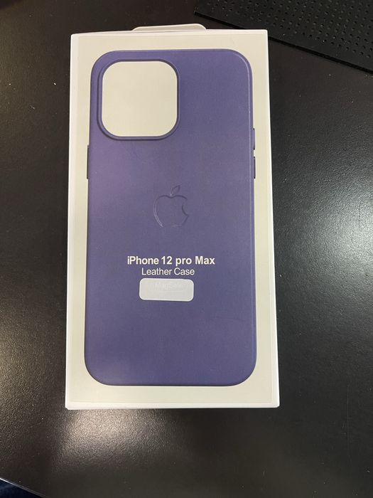 шкіряний чохол Apple для iPhone 12 Pro Max у синьому кольорі