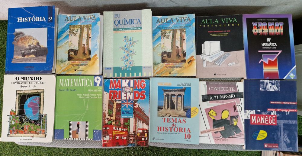 Manuais escolares da 4a Classe ao 12° de 1990 a 1999