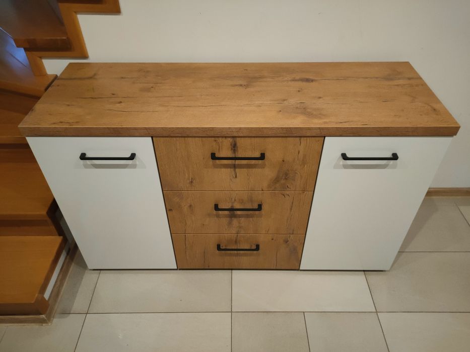 Komoda szafka szuflady biały połysk