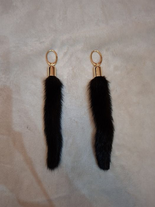 Breloki z naturalnego futra norki 2szt.