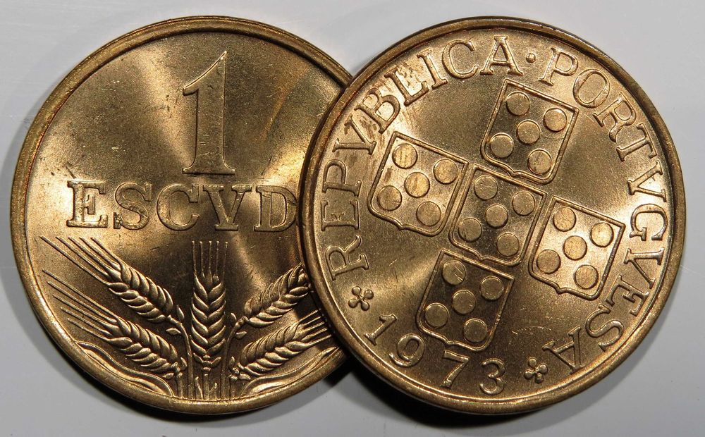 Republica Portuguesa - 1 Escudo de 1973 74 75 76 77 78 79 NOVAS DE ROLO - 1€ Cada.