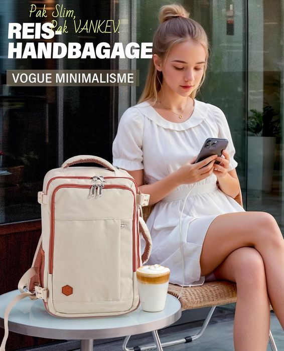 WANKEW Plecak podróżny 40x30x20 24 l na laptopa 15,6 cala