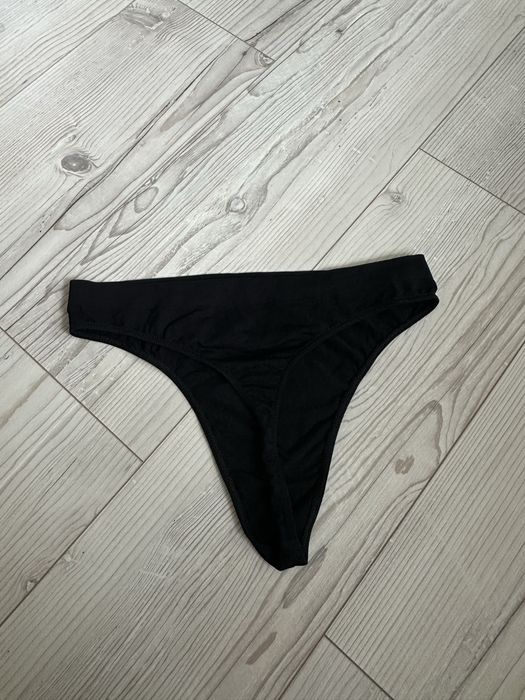 Nowe stringi Gatta czarne elastyczne gładkie XL