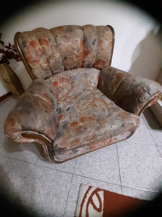 Trio de Sofás Tecido Floral