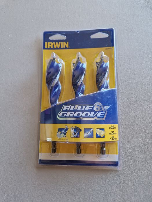 3x Brocas madeira Irwin - 20mm 22mm 25mm alta performance