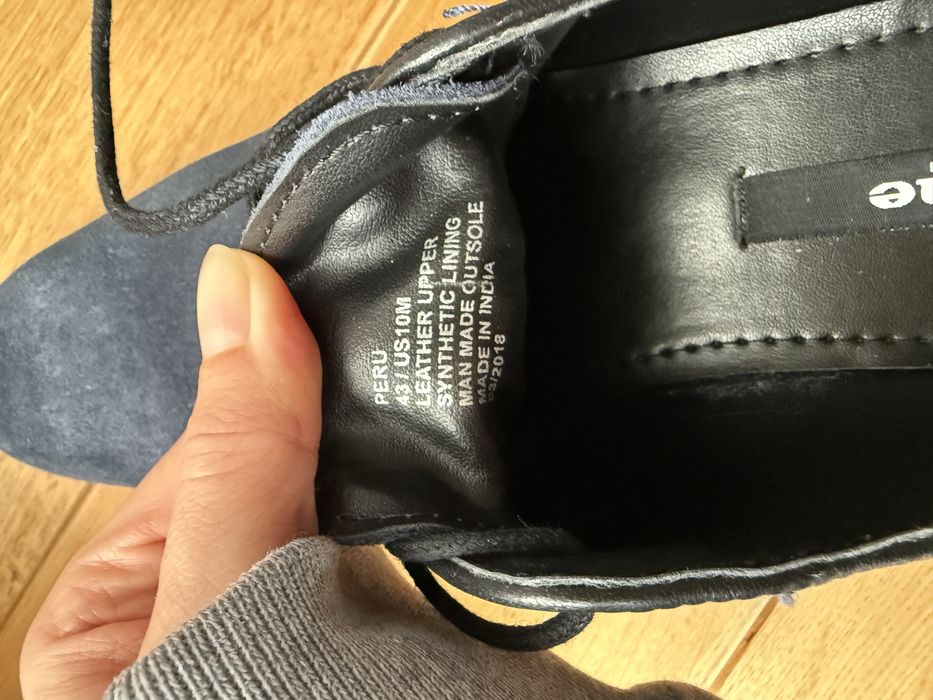 Buty ślubne Dune - r.43/US 10M, granatowo-niebieskie, zamsz