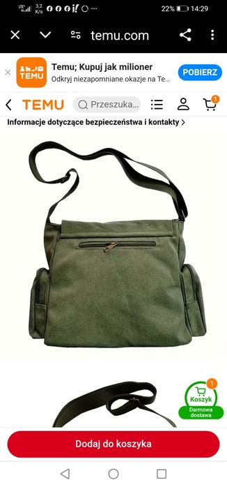 Torebka płótno, stylowa