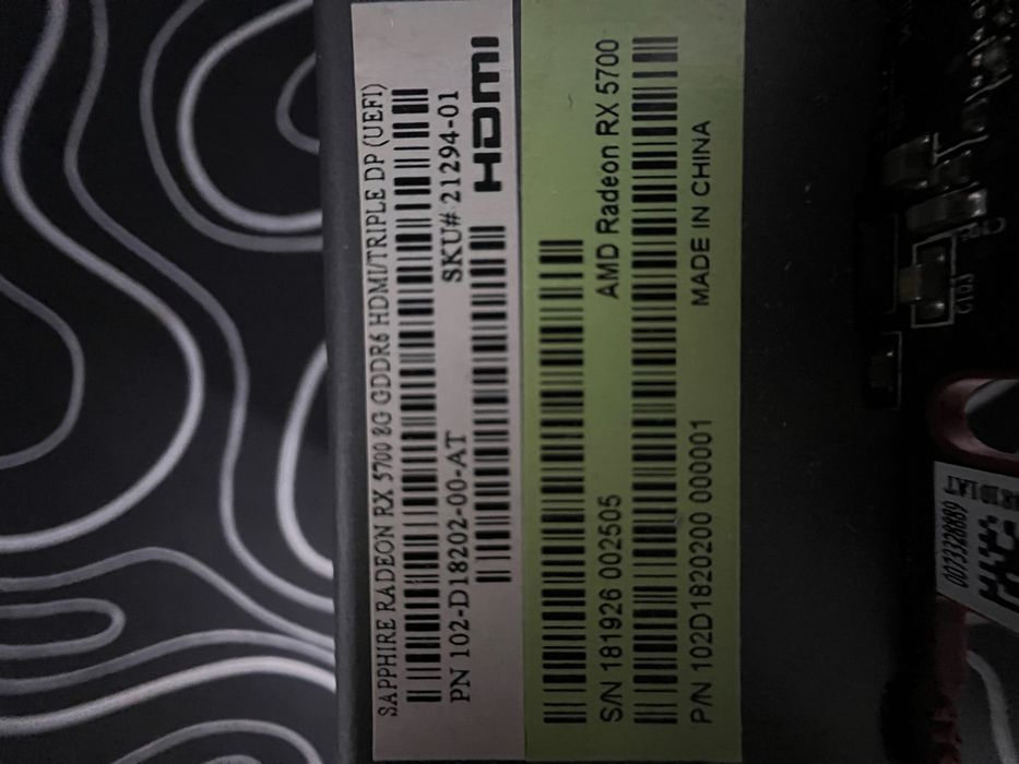 Продам відеокарту RX 5700