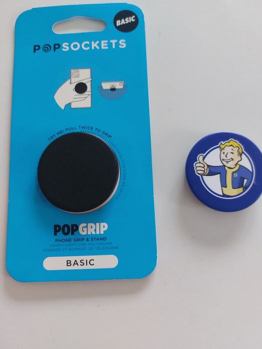 POPSOCKETS POP Grip oryginalny czarny plus gratis uszkodzony Fallout