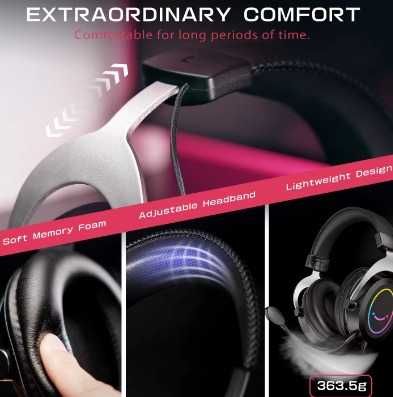 Auscultadores Fifine H3 Gamer para PC, PS4, PS5, Xbox, portáteis, PC