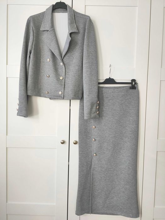 Super  garsonka marynarka i spódnica wiskoza 38 40 M L