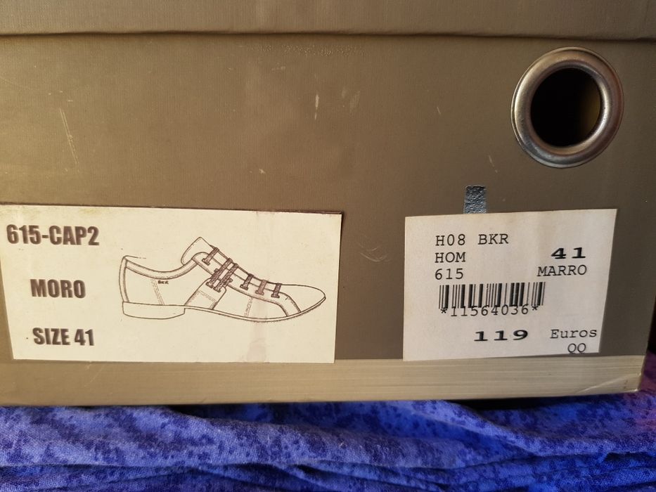 Sapatos Bunker pele natural homem